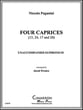 FOUR CAPRICES, NOS. 11, 17, 20 and 24 EUPHONIUM SOLO P.O.D. cover